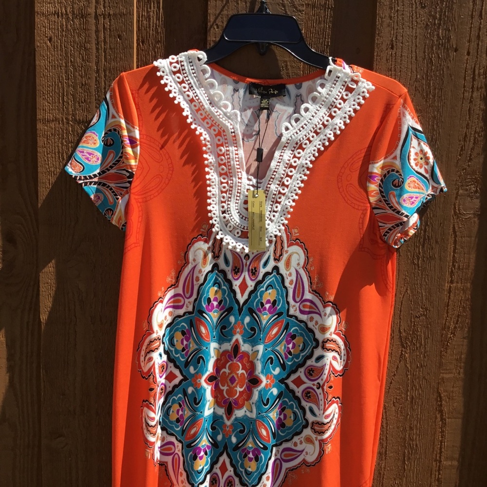 NWT Melissa Paige orange dress - Picture 4 of 6